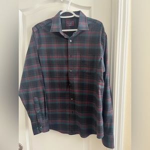 Flannel button down shirt from Untuckit.